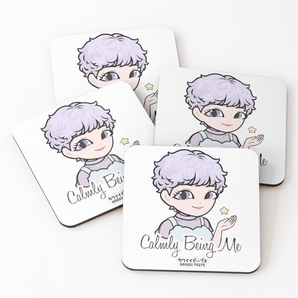 Item preview, Pastel Power Crew Calmly Being Me – Pastel Kawaii Soft Girl Mindfulness Design designed and sold by P-L-Sardines.