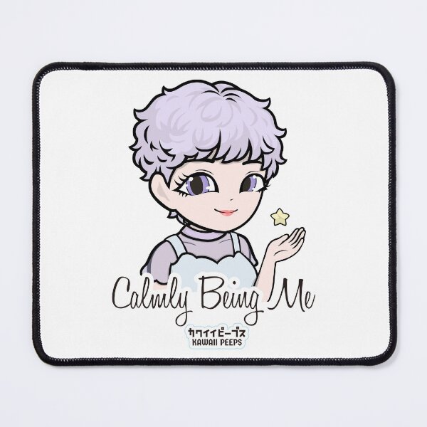 Item preview, Pastel Power Crew Calmly Being Me – Pastel Kawaii Soft Girl Mindfulness Design designed and sold by P-L-Sardines.