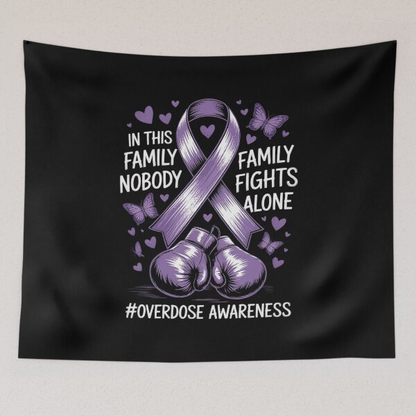 Item preview, Purple Ribbon Survivor Fighter Overdose Awareness  designed and sold by CombatTask.