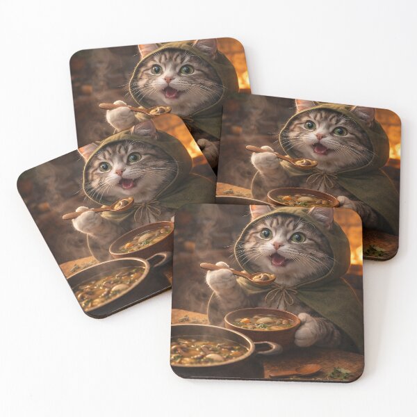 Item preview, A Cat Enjoying Mushroom Soup designed and sold by Auroracat2025.