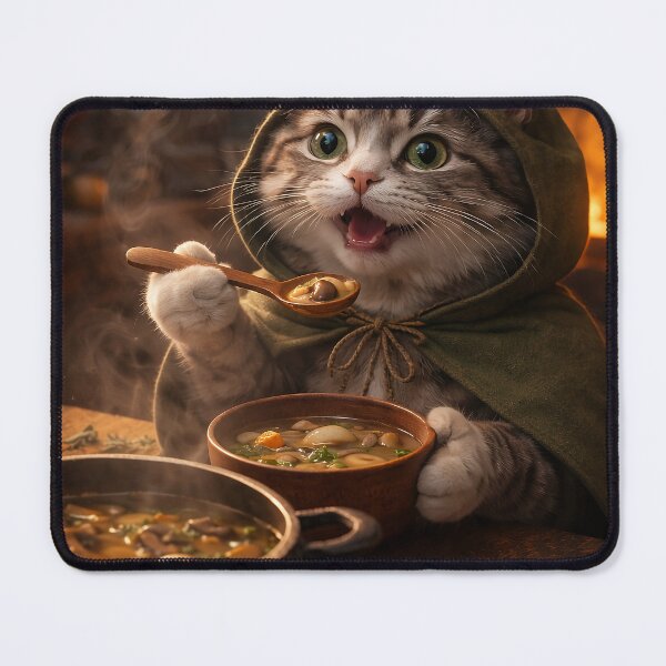 Item preview, A Cat Enjoying Mushroom Soup designed and sold by Auroracat2025.