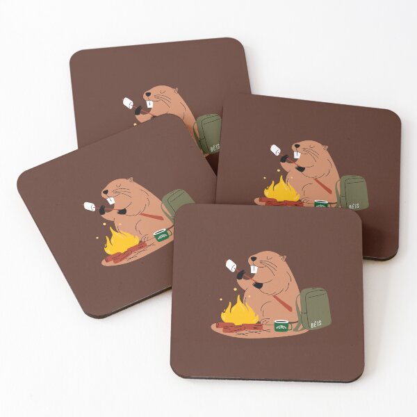 Item preview, camping beaver coffee designed and sold by delicate-pov.