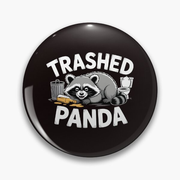 Item preview, Trashed Panda Drunk Raccoon – Cute Yet Chaotic Trash Panda Shirt designed and sold by Redgiant87x.