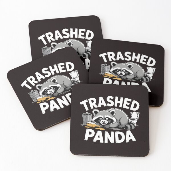 Item preview, Trashed Panda Drunk Raccoon – Cute Yet Chaotic Trash Panda Shirt designed and sold by Redgiant87x.