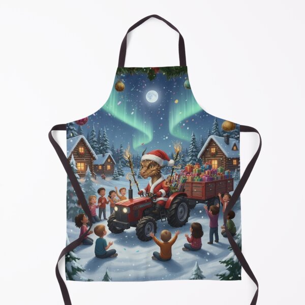 Item preview, Dragon Santa Christmas Tractor Art designed and sold by Soul Cipher.