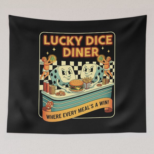 Item preview, Retro Jackpot: The Lucky Dice Diner designed and sold by AwesomeBeyondLimits.