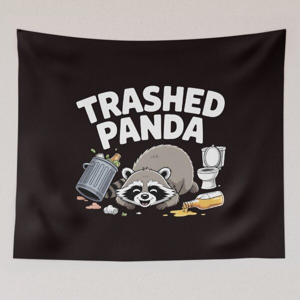 Item preview, Trashed Panda Drunk Raccoon – Raccoon Meme Lover Gift designed and sold by Redgiant87x.