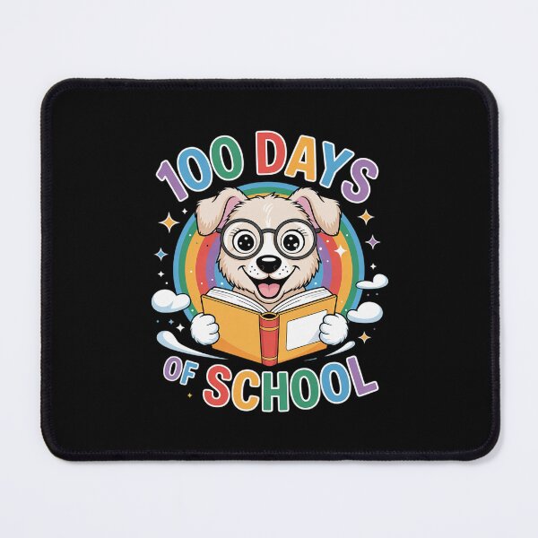 Item preview, Cute 100th Day Of School 100 Days Dog Reading Book Rainbow  designed and sold by PowAcademy.