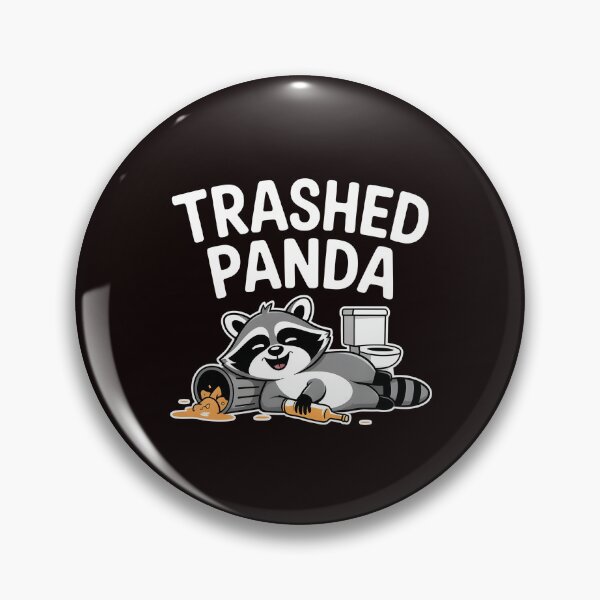 Item preview, Trashed Panda Drunk Raccoon – Funny Trash Panda Illustration designed and sold by Redgiant87x.