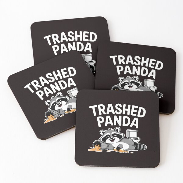 Item preview, Trashed Panda Drunk Raccoon – Funny Trash Panda Illustration designed and sold by Redgiant87x.