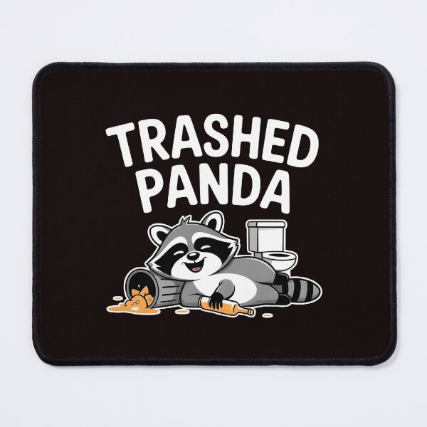 Item preview, Trashed Panda Drunk Raccoon – Funny Trash Panda Illustration designed and sold by Redgiant87x.