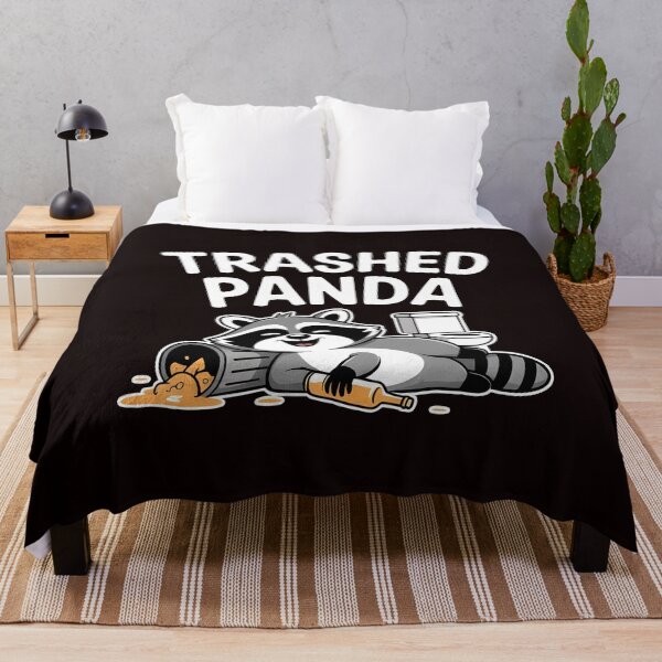 Item preview, Trashed Panda Drunk Raccoon – Funny Trash Panda Illustration designed and sold by Redgiant87x.