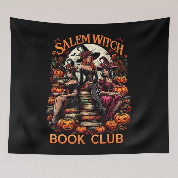 Item preview, Salem Witch Book Club Black Cat Reading Witchy Halloween Men Women designed and sold by JayGrant10.