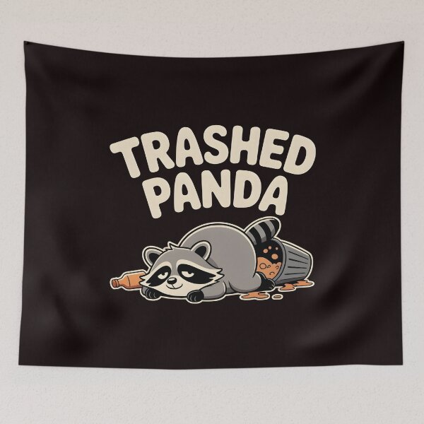 Item preview, Trashed Panda Drunk Raccoon – Silly Raccoon Lover Shirt designed and sold by Redgiant87x.