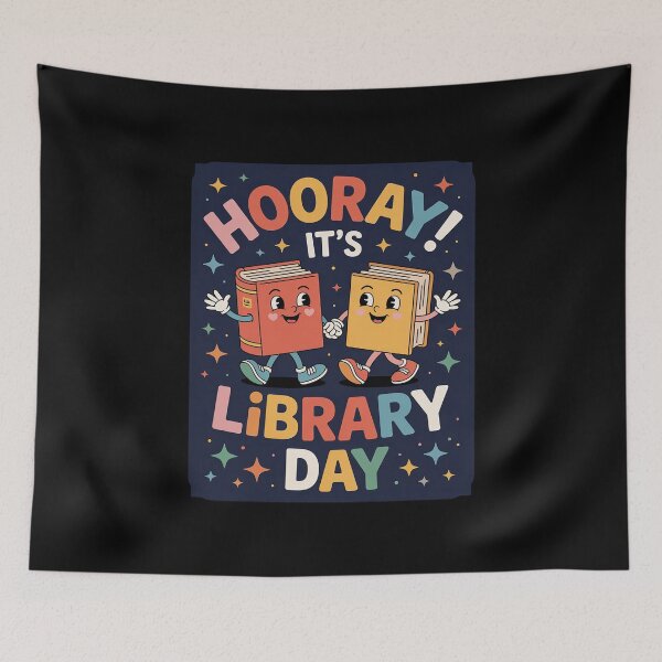 Item preview, Reading Book Lover School Librarian Hooray It's Library Day 1  designed and sold by MathisBellanger.
