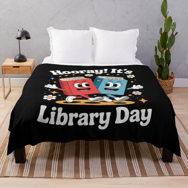 Item preview, Reading Book Lover School Librarian Hooray It's Library Day designed and sold by CombatTask.