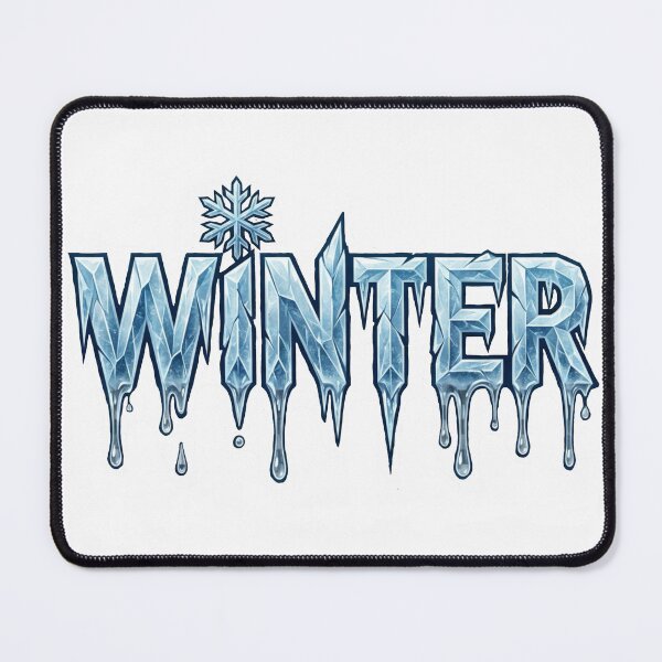Item preview, Winter Ice Crystal Typography Frosty Snowflake Aesthetic designed and sold by VandalMuse.