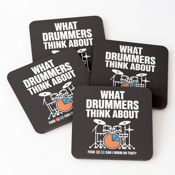Item preview, What Drummers Think About – Drumming & Percussion Humor designed and sold by Redgiant87x.