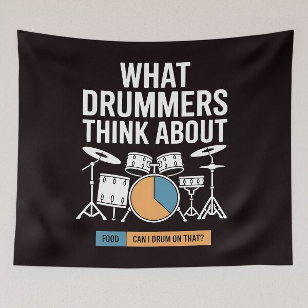 Item preview, What Drummers Think About – Marching Band & Drumline Vibes designed and sold by Redgiant87x.