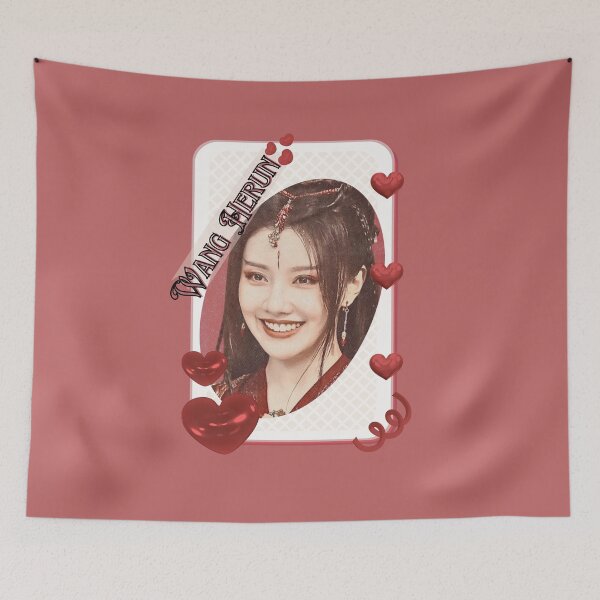 Item preview, Wang Herun (王鹤润) Portrait Chinese Actress Art Chinese Celebrity Illustration portrait illustration Red Aesthetic Collage Design designed and sold by AJUNICE STUDIO.