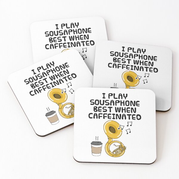 Item preview, I Play Sousaphone Best When Caffeinated, Brass Musician Funny designed and sold by doodlerob.