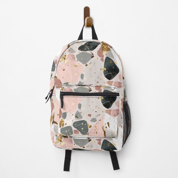 Item preview, Bold Macro Terrazzo - Blush Pink, White & Gold Abstract designed and sold by Prismatect.