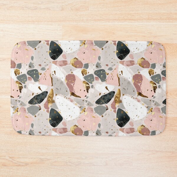 Item preview, Bold Macro Terrazzo - Blush Pink, White & Gold Abstract designed and sold by Prismatect.