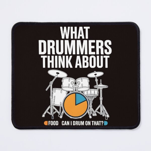 Item preview, What Drummers Think About – Rock Band Drummer Humor designed and sold by Redgiant87x.