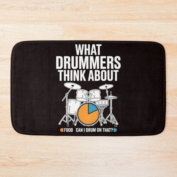Item preview, What Drummers Think About – Rock Band Drummer Humor designed and sold by Redgiant87x.