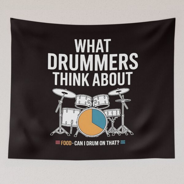 Item preview, What Drummers Think About – Percussionist Funny Design designed and sold by Redgiant87x.