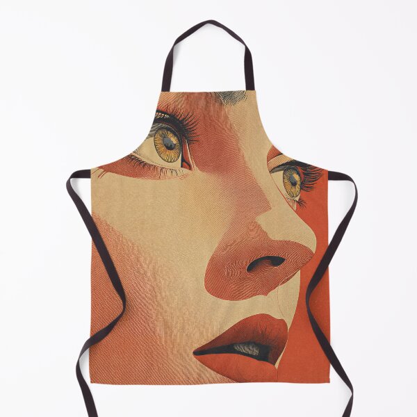 Item preview, Golden Gaze – Vintage Woman Portrait with Orange Background designed and sold by Cosmo Prints.