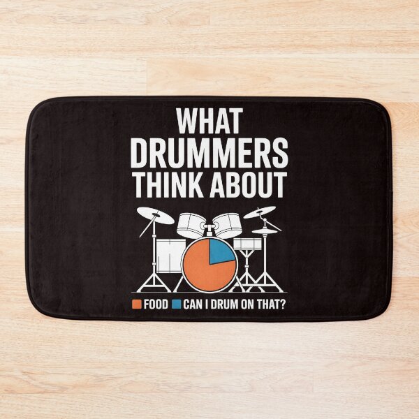 Item preview, What Drummers Think About – Funny Drumming Mindset designed and sold by Redgiant87x.