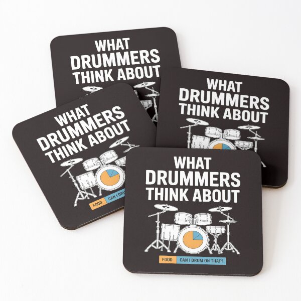 Item preview, What Drummers Think About – Drumming Addiction Joke designed and sold by Redgiant87x.