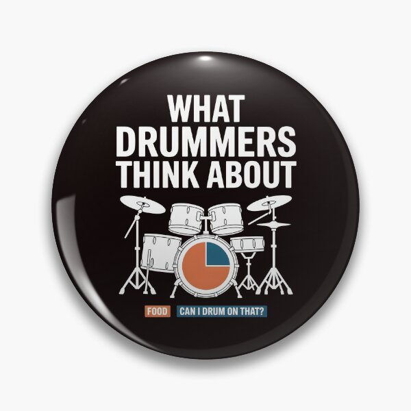 Item preview, What Drummers Think About – Funny Percussion Quote Design designed and sold by Redgiant87x.