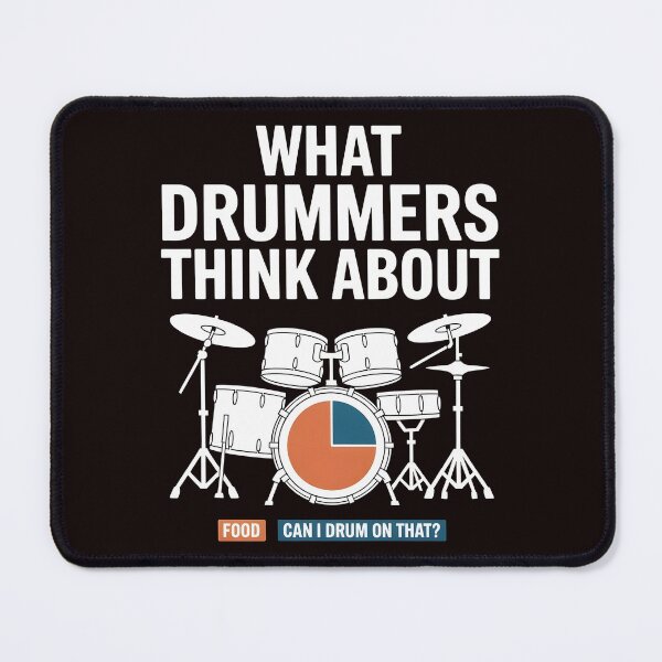 Item preview, What Drummers Think About – Funny Percussion Quote Design designed and sold by Redgiant87x.