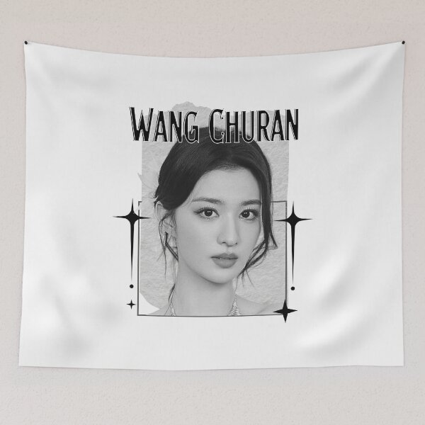 Item preview, Wang Churan (王楚然) Chinese Actress Art Chinese Celebrity IllustrationScrapbook Collage Cozy Y2K Vintage Design designed and sold by HELL0WBELLO.