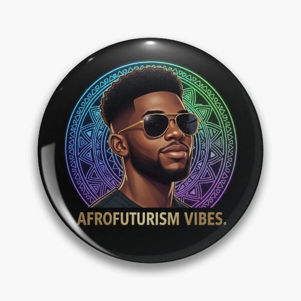Item preview, Afrofuturism Vibes Golden Neon Tribal King designed and sold by QuipQuips.