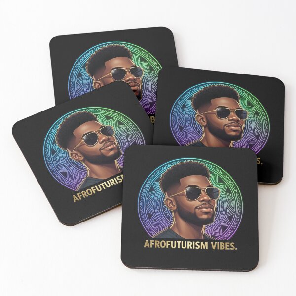 Item preview, Afrofuturism Vibes Golden Neon Tribal King designed and sold by QuipQuips.