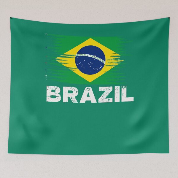 Item preview, Brazil Distressed Flag designed and sold by melsens.