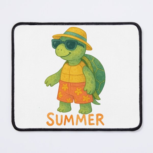 Item preview, Cute Watercolor Summer Turtle Hat and Sunglasses designed and sold by BigBlueArt.