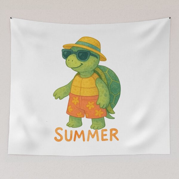 Item preview, Cute Watercolor Summer Turtle Hat and Sunglasses designed and sold by BigBlueArt.