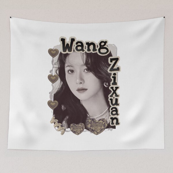 Item preview, Wang Zixuan (王紫璇) Chinese Actress Art Chinese Celebrity Illustration Scrapbook Collage Cozy Y2K Vintage Design designed and sold by HELL0WBELLO.