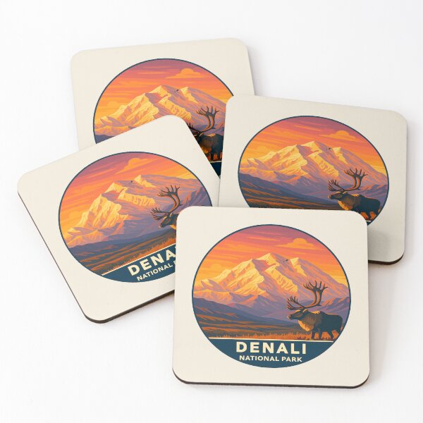 Item preview, Denali National Park Retro Mountain Wilderness designed and sold by Gideon Emmerich.