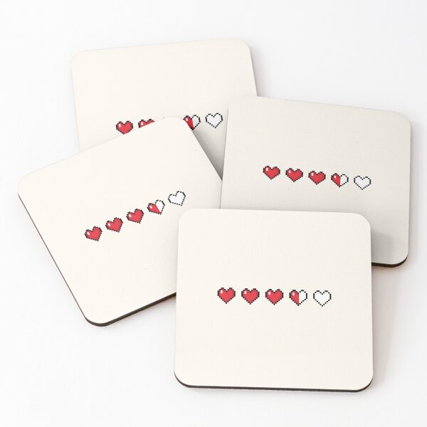 Item preview, Level of lives with pixelated hearts designed and sold by AngieMStore.