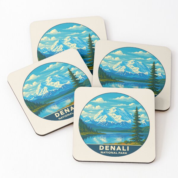 Item preview, Denali National Park Retro Mountain Wilderness designed and sold by Gideon Emmerich.