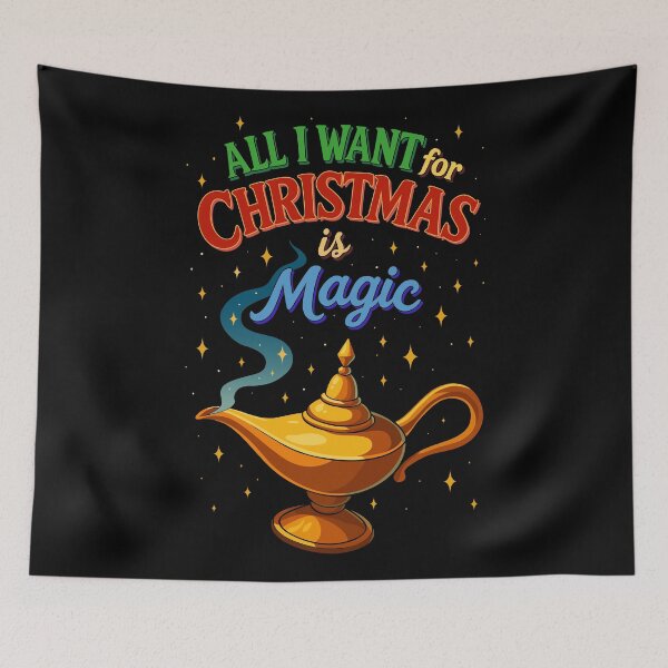 Item preview, All I want for Christmas is Magic - Djinn lamp (colored) designed and sold by ProjetF.