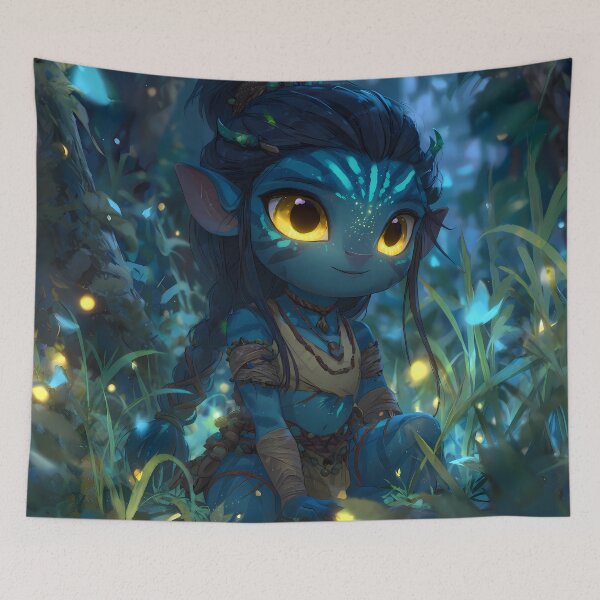 Item preview, Avatar Chibi Fan Art – Cute Na’vi in Pandora Forest – Kawaii Fantasy Design designed and sold by LoomisDreams.