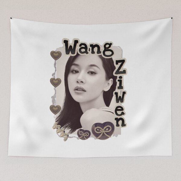 Item preview, Wang Ziwen (王子文)) Chinese Actress Art Chinese Celebrity Illustration Scrapbook Collage Cozy Y2K Vintage Design designed and sold by HELL0WBELLO.