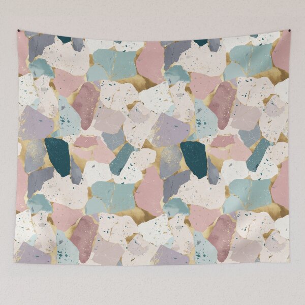 Item preview, Gilded Pastel Terrazzo Mosaic in Gold designed and sold by Prismatect.