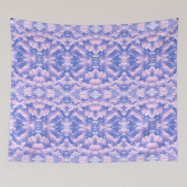 Item preview, Dreamy Pastel Cloud Sky Pattern With Soft Stars Aesthetic Background Design designed and sold by DrawHandArt.